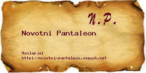 Novotni Pantaleon névjegykártya